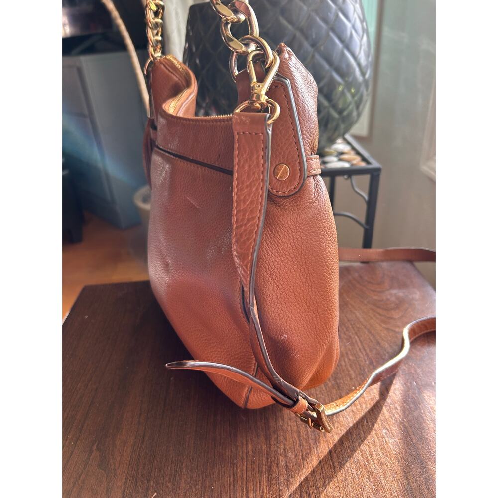 Authentic Michael Kors shoulder handbag Model AV-1405 brown gold - Picture 5 of 15